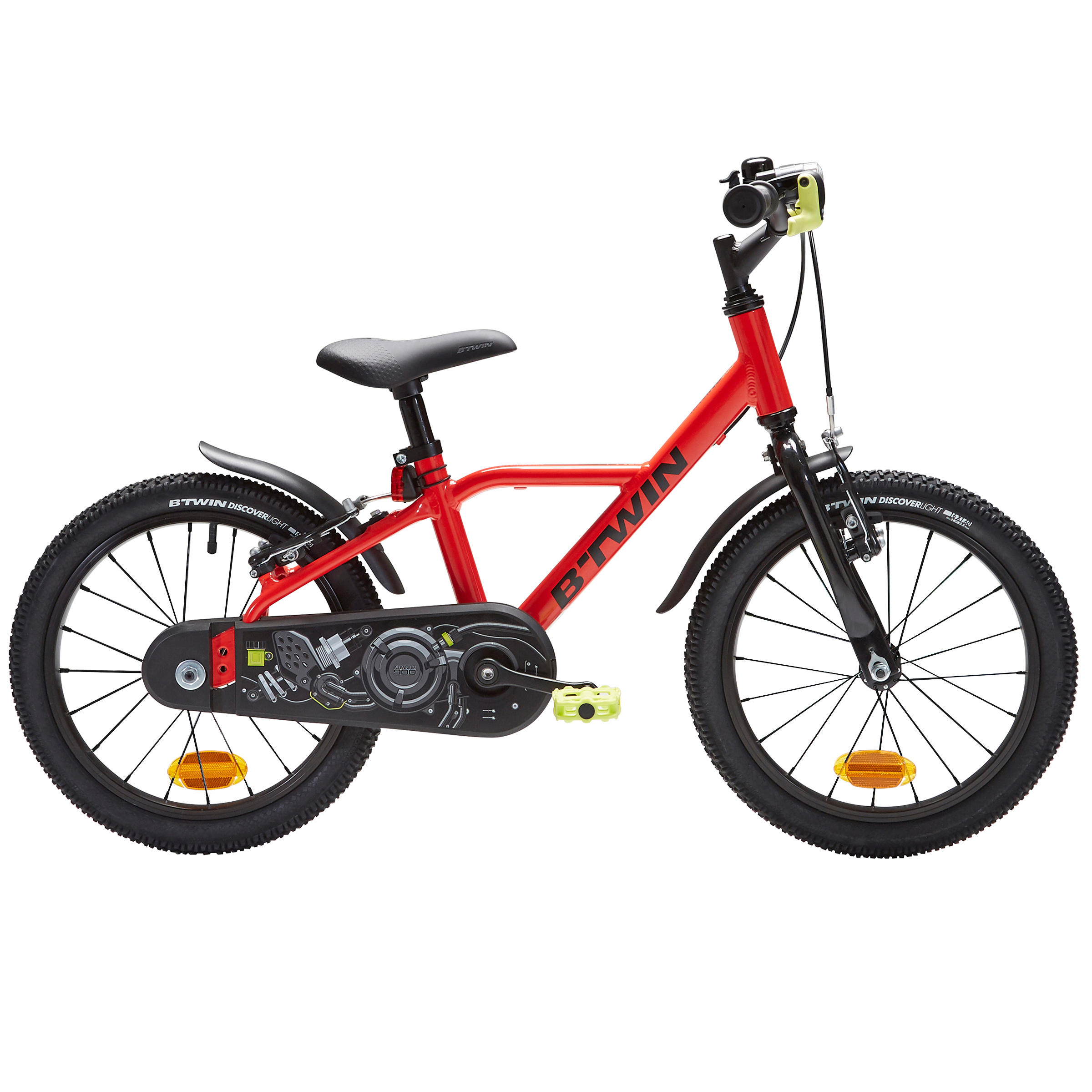 16-palcový hliníkový bicykel 900 racing červený pre deti 4 Túžite po ľahko ovládateľnom bicykli? Náš 16" hliníkový bicykel 900 je vhodný pre deti od 105 do 120 cm aj na tie najnáročnejšie dobrodružstvá!