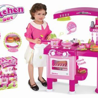 Detská kuchynka G21 veľká s príslušenstvom ružová z kategórie Darčeky a hračky | Hračky pre dievčatá | Kuchynky