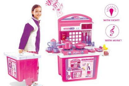 G21 24520 Detská kuchynka s príslušenstvom v kufri ružová z kategórie Darčeky a hračky | Hračky pre dievčatá | Kuchynky