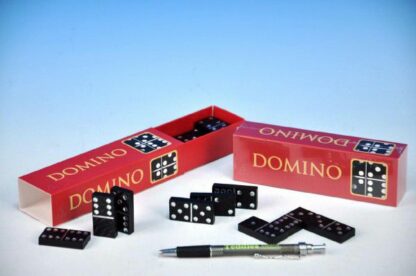 Domino spoločenská hra drevo 28ks v krabičke 15