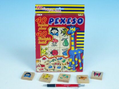 Pexeso drevo spoločenská hra v krabici 17x25x2cm z kategórie Darčeky a hračky | Detský nábytok a vybavenie | Motorické