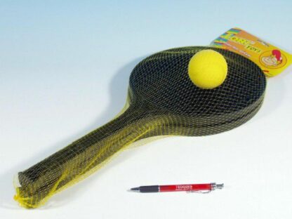 Soft tenis plast čierny+loptička v sieťke z kategórie Darčeky a hračky | Detské hry | Športové potreby | Pálky