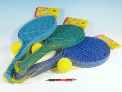 Soft tenis plast farebný+ loptička v sieťke z kategórie Darčeky a hračky | Detské hry | Športové potreby | Pálky