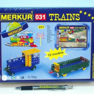 Merkur 031 Stavebnica železničné modely 10 modelov 211ks v krabici 26x18x5cm z kategórie Darčeky a hračky | Detské hry | Stavebnice na hranie | Merkur kúpite na Kokiskashop.sk za 33.79 €.