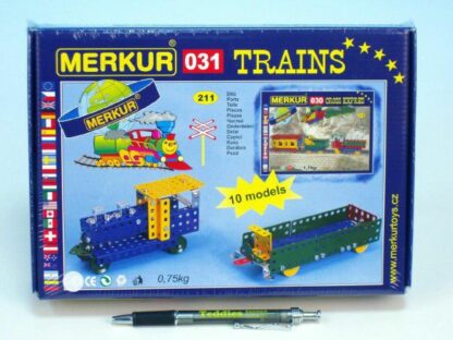 Merkur 031 Stavebnica železničné modely 10 modelov 211ks v krabici 26x18x5cm z kategórie Darčeky a hračky | Detské hry | Stavebnice na hranie | Merkur kúpite na Kokiskashop.sk za 33.79 €.