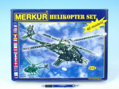 MERKUR Helikopter Set modelov v krabici 36x27x5