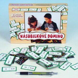 Násobilkové domino spoločenská hra 60ks v krabici 22x16x3cm z kategórie Darčeky a hračky | Detské hry | Stolné hry kúpite na Kokiskashop.sk za 12.19 €.