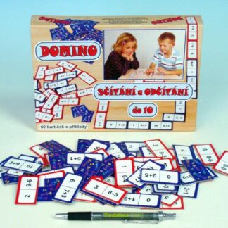 Domino sčítanie a odčítanie do 10 spoločenská hra 60ks v krabici 22x16x3cm z kategórie Darčeky a hračky | Detské hry | Stolné hry kúpite na Kokiskashop.sk za 12.19 €.