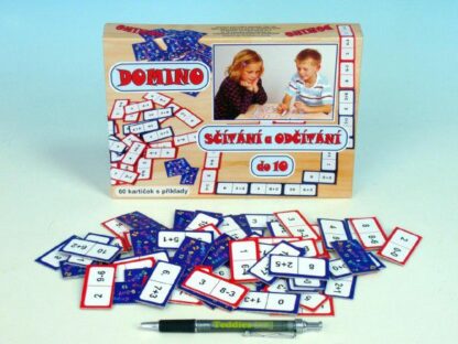 Domino sčítanie a odčítanie do 10 spoločenská hra 60ks v krabici 22x16x3cm z kategórie Darčeky a hračky | Detské hry | Stolné hry kúpite na Kokiskashop.sk za 12.19 €.
