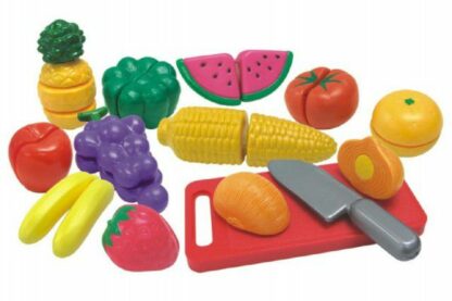 Ovoce a zelenina krájecí s náčiním plast 25ks v krabici 40x27x6cm z kategórie Darčeky a hračky | Hračky pre dievčatá | Kuchynky