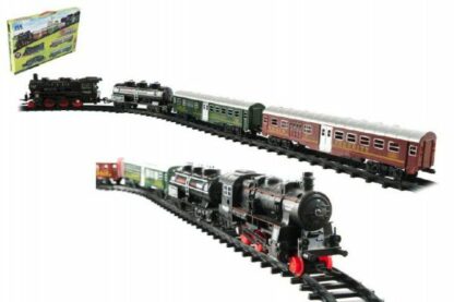 Teddies Vlak 3 vagóny s kolejemi 24ks plast na baterie se světlem se zvukem v krabici 59x39x6cm z kategórie Darčeky a hračky | Hračky pre chlapcov | Vlaky